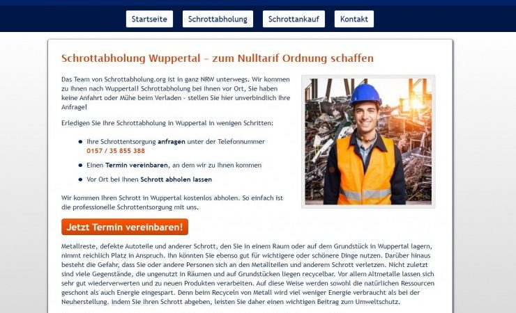 Altmetallabholung in Wuppertal kostenfrei für Privat und Firmenkunden möglich