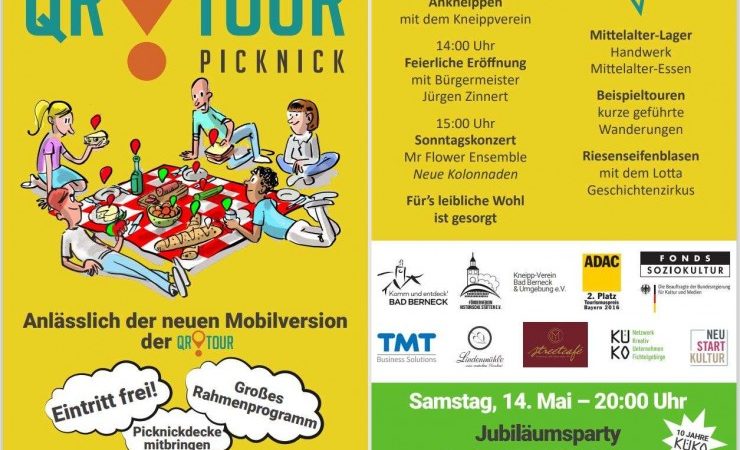 Die KÜKO Künstlerkolonie Fichtelgebirge präsentiert am 15. Mai 2022 im Kurpark von Bad Berneck ein Volksfest