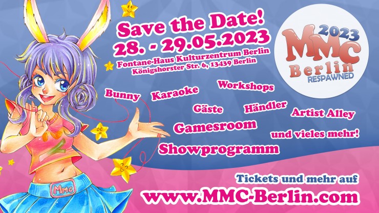 MMC respawned – Mega Manga Convention * Berlin, 28./29.05.2023 Fontanehaus * Märkisches Viertel