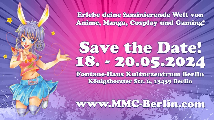 MMC Berlin 2024 – Mega Manga Convention * Berlin, 18.-20.05.2024 Fontanehaus * Märkisches Viertel