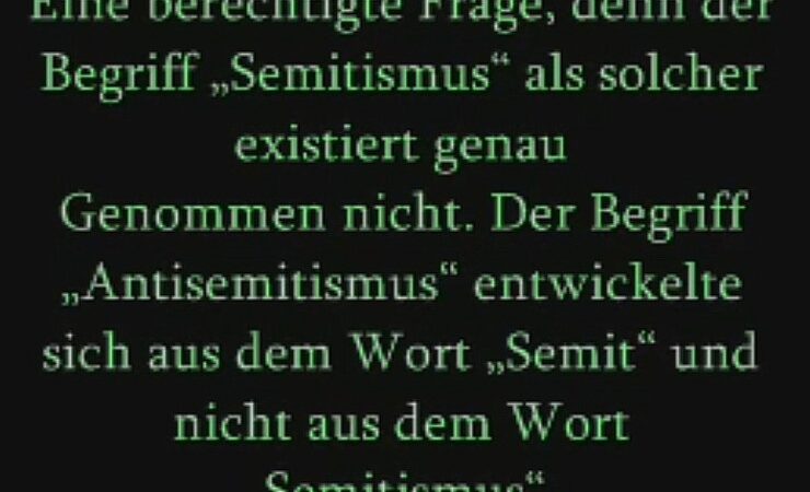 Warum gibt es keinen Semitismus?