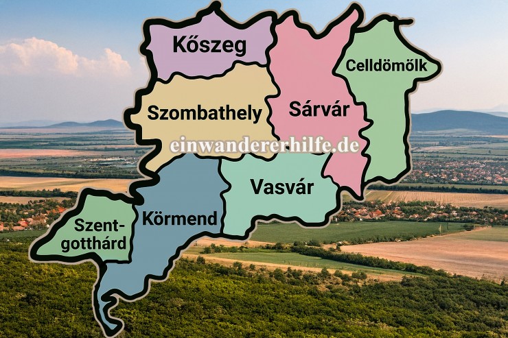 Komitat Vas in Westungarn