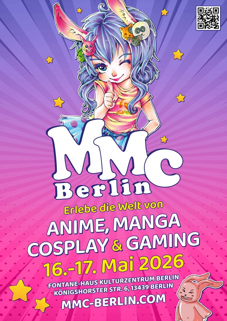 MMC Berlin 2026 – Mega Manga Convention * Berlin, 16.-17. Mai 2026 * Fontanehaus * Märkisches Viertel