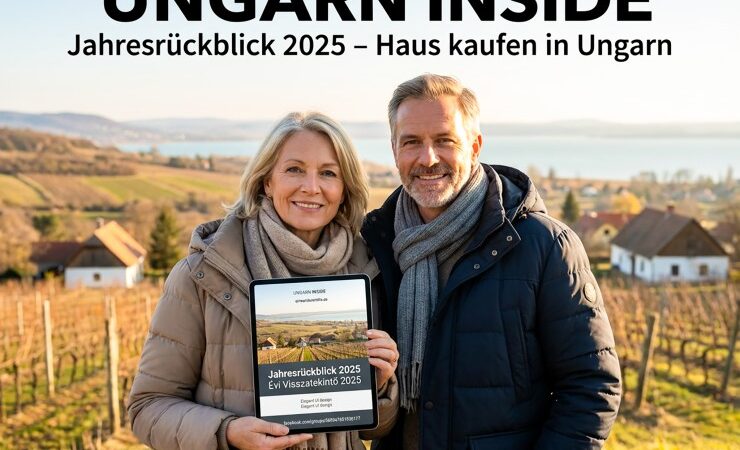 Kostenloses Booklet “Jahresrückblick 2025” der Facebook-Gruppe Haus kaufen in Ungarn – Ingatlan piac